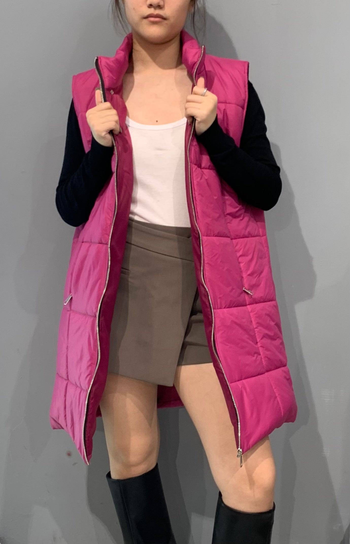 MAGENTA GILE WITH REMOVABLE HOOD