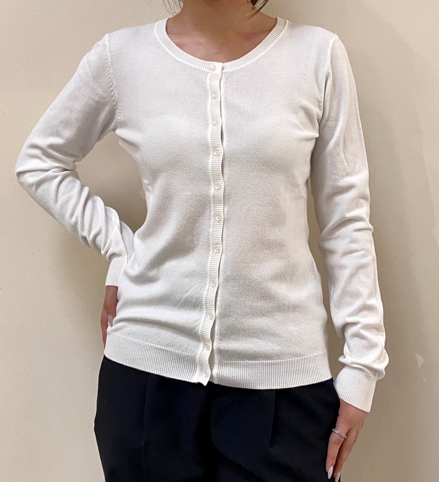 PLAIN KNIT CARDIGAN