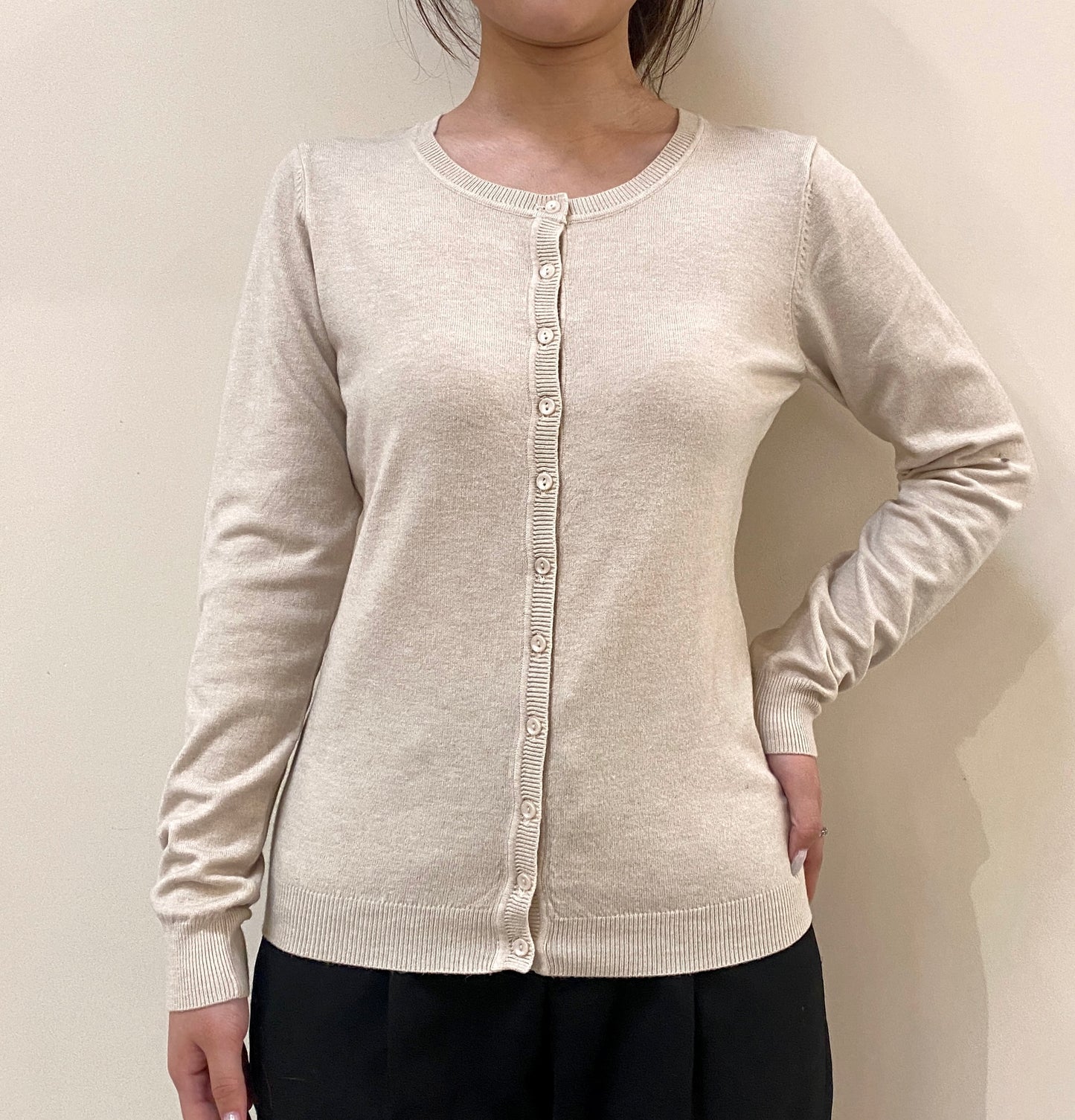 PLAIN KNIT CARDIGAN