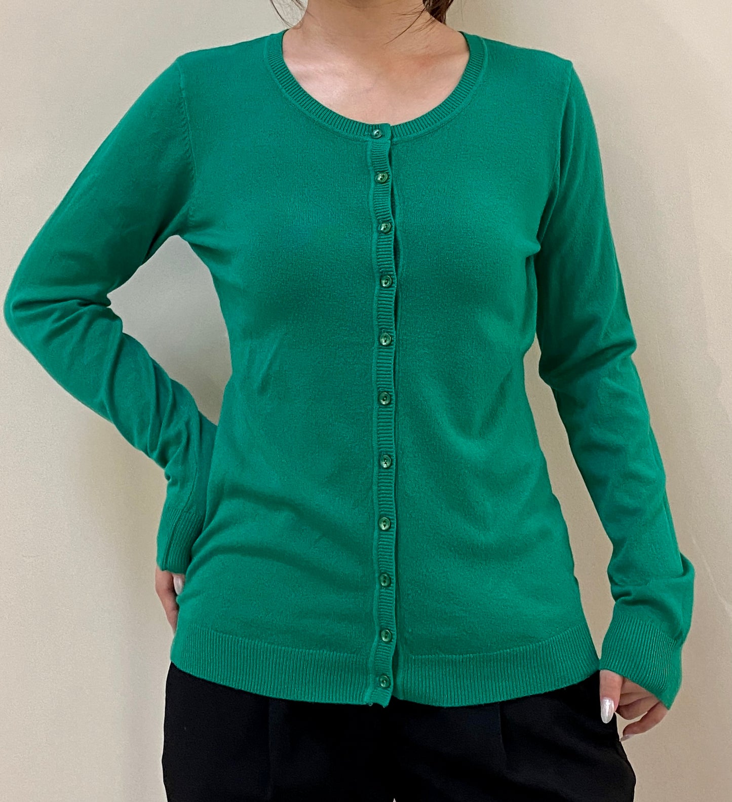 PLAIN KNIT CARDIGAN