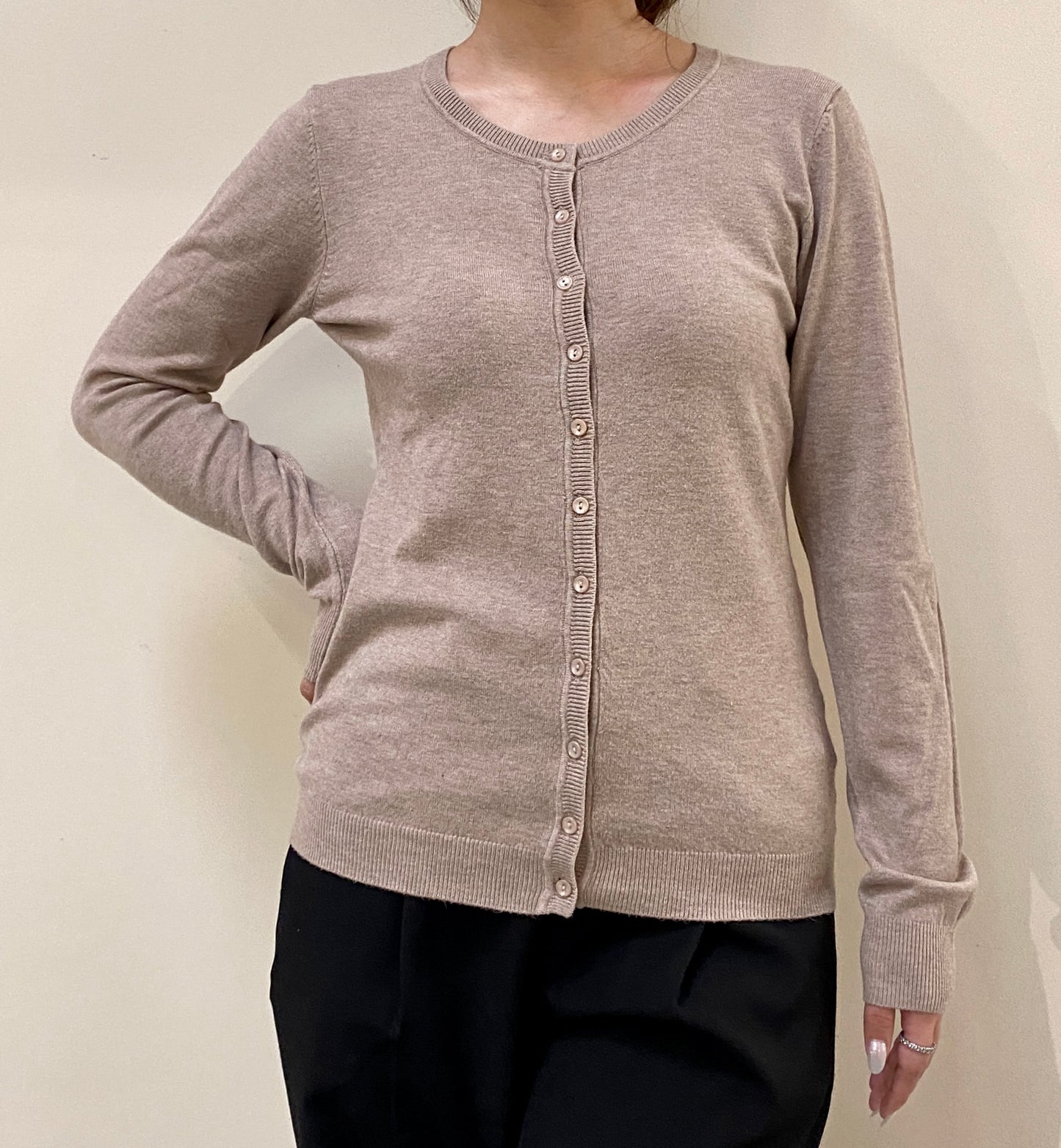 PLAIN KNIT CARDIGAN