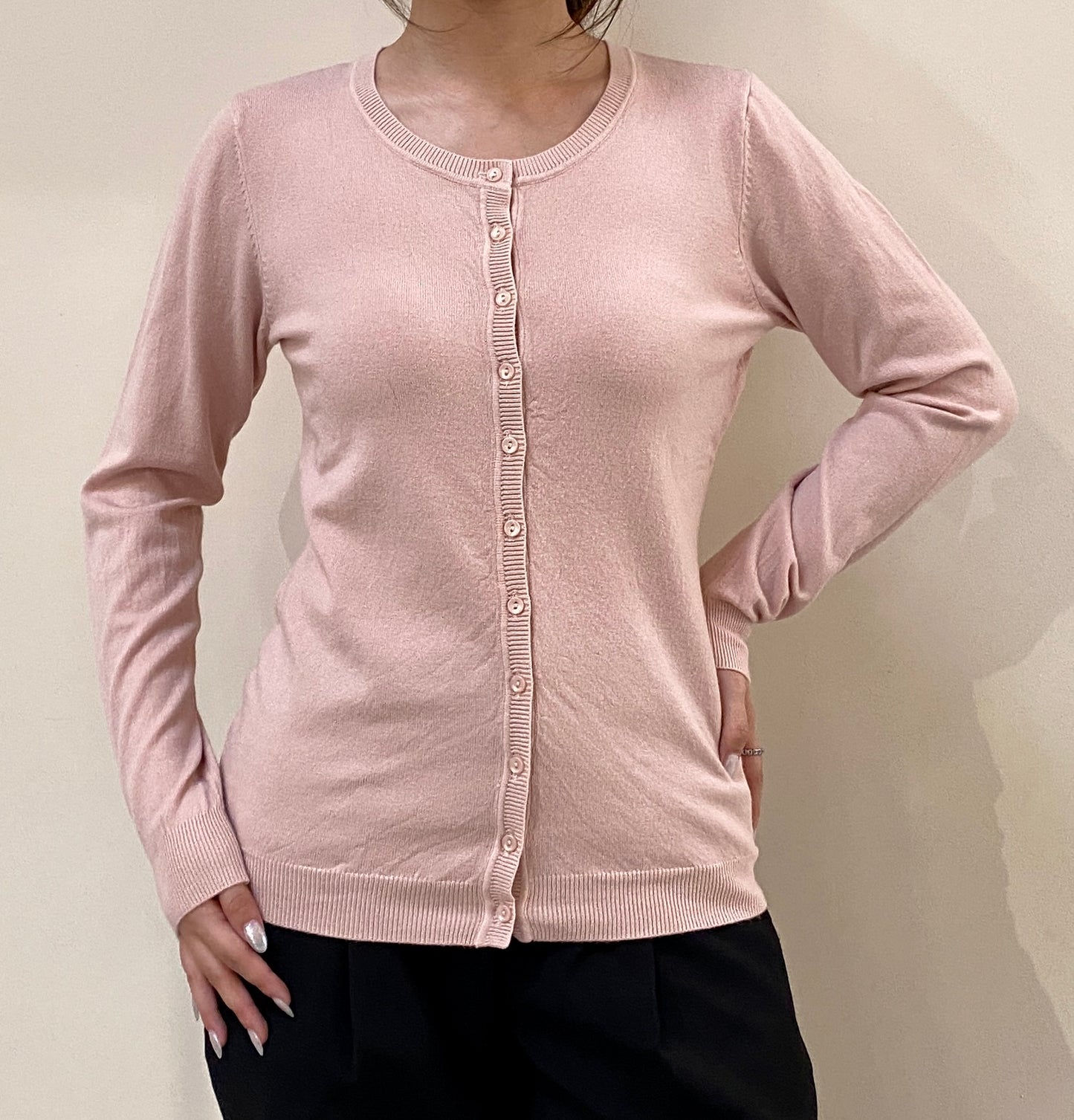 PLAIN KNIT CARDIGAN