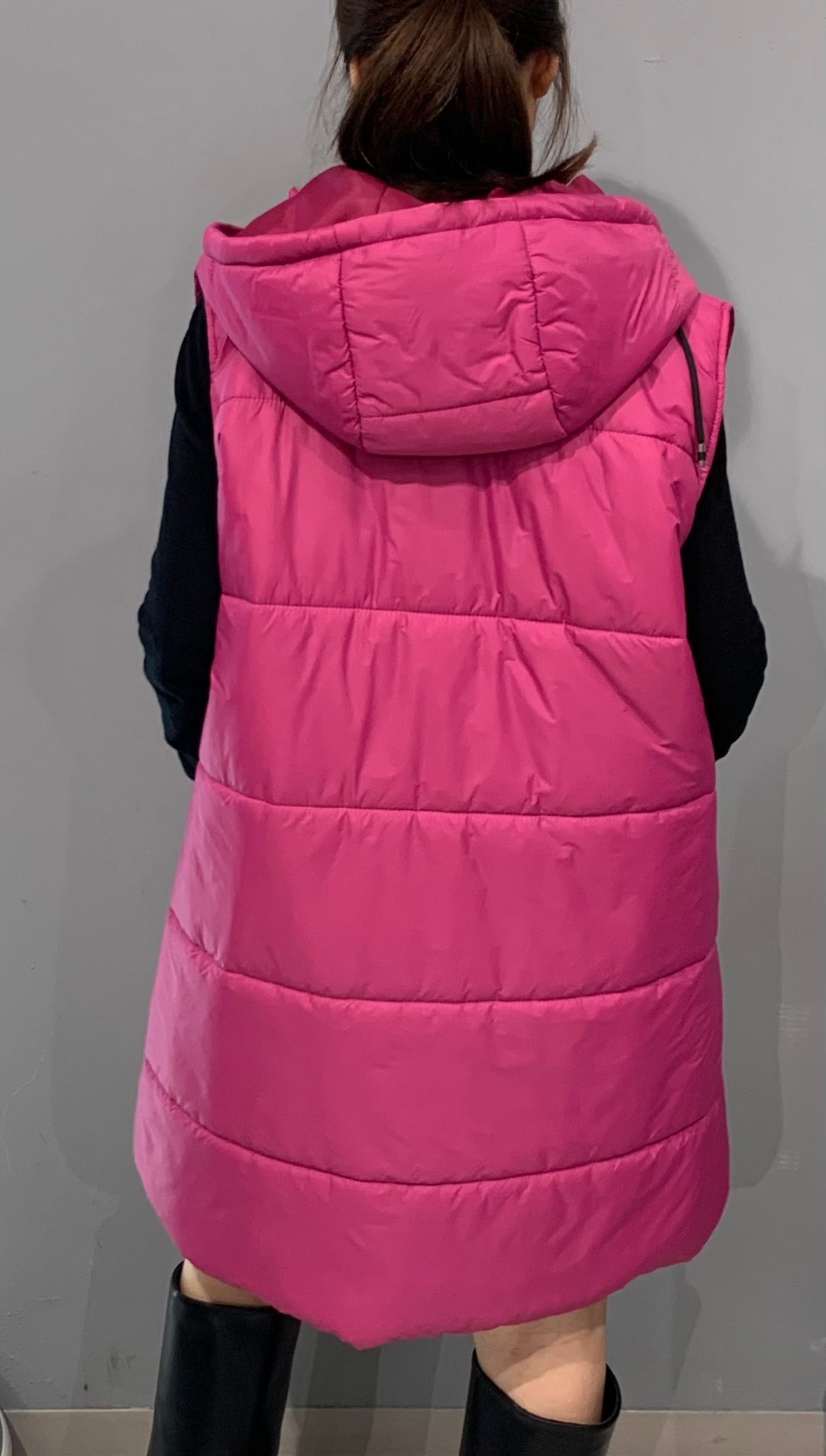 MAGENTA GILE WITH REMOVABLE HOOD