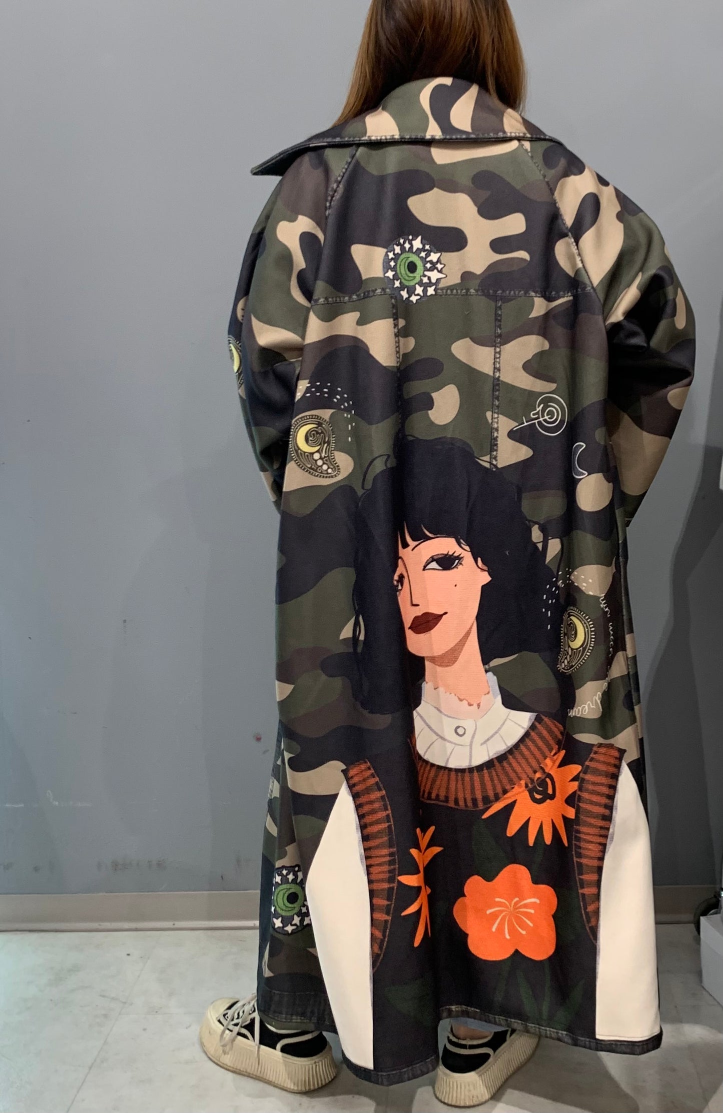 MILITARY PRINTED COAT