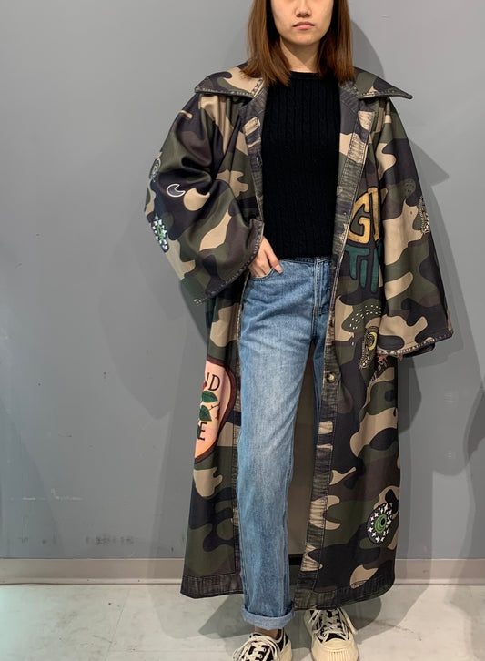 MILITARY PRINTED COAT