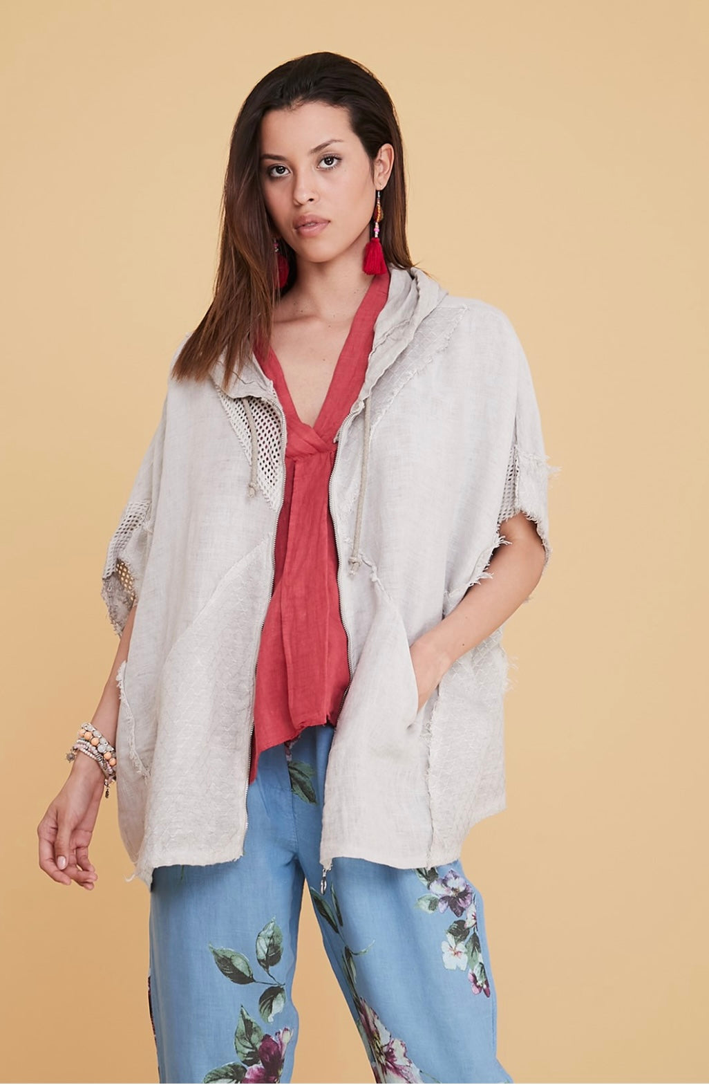 LOOSE-FITTING LINEN JACKET