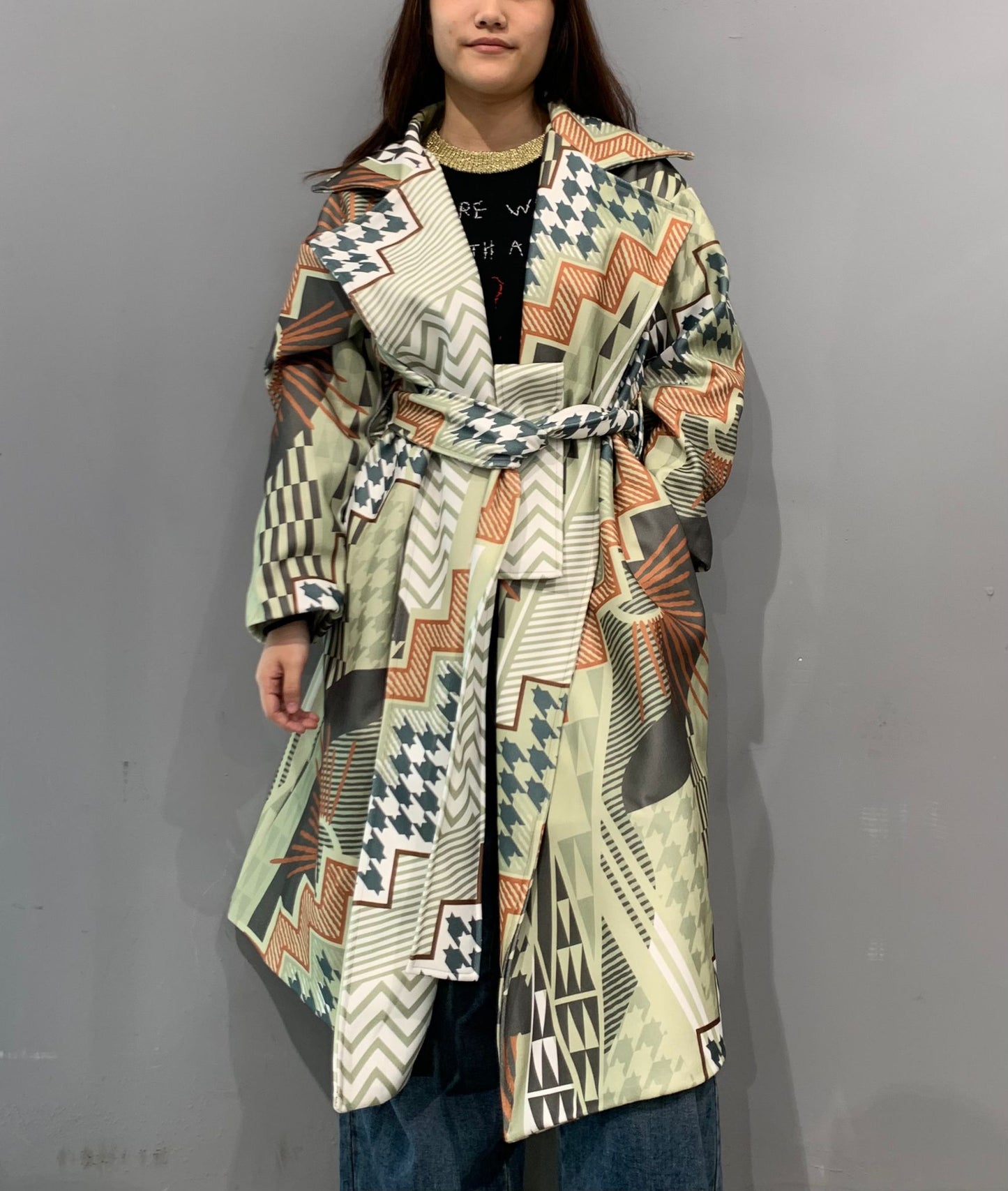 6627LONG COAT WITH BELT