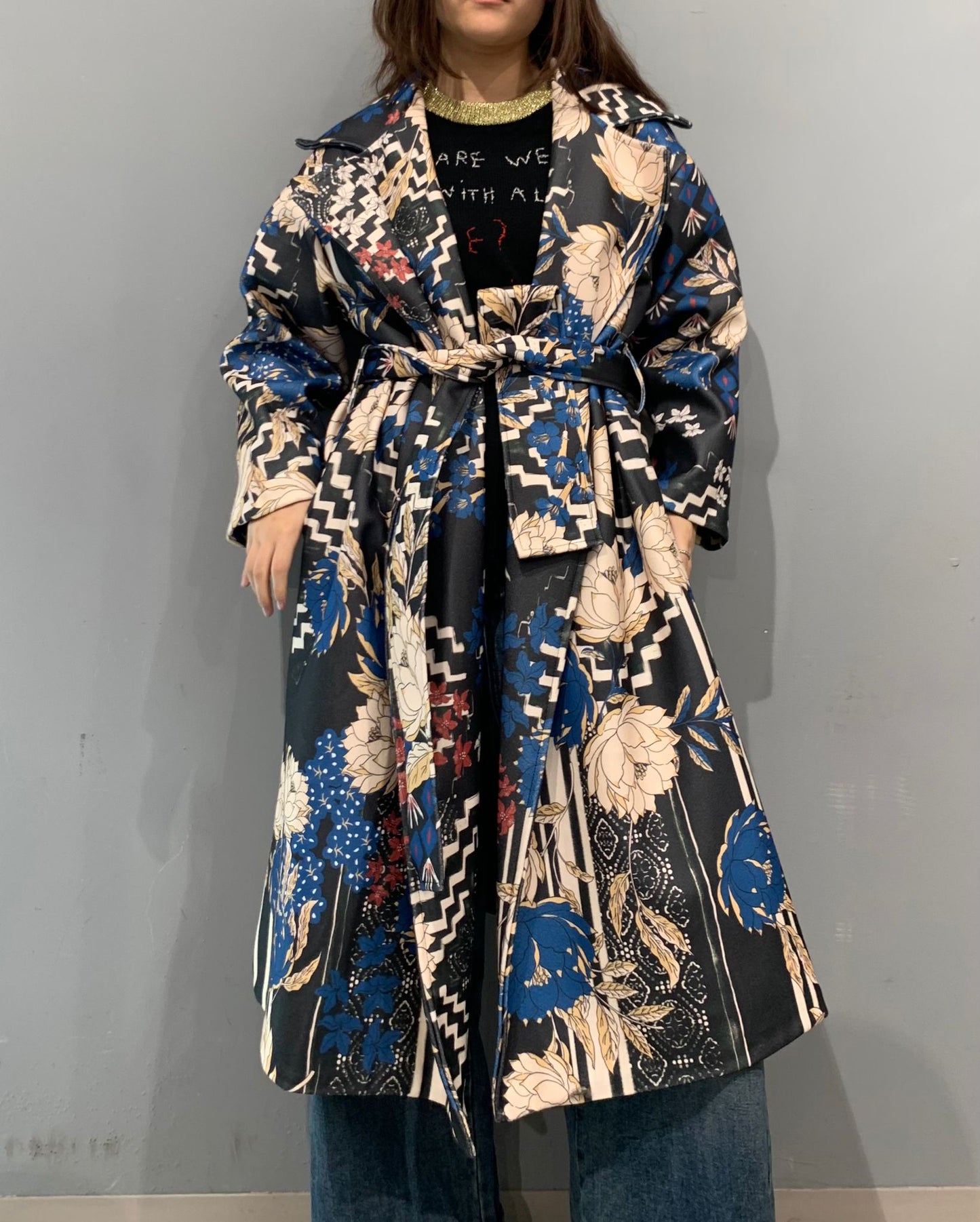 6627LONG COAT WITH BELT