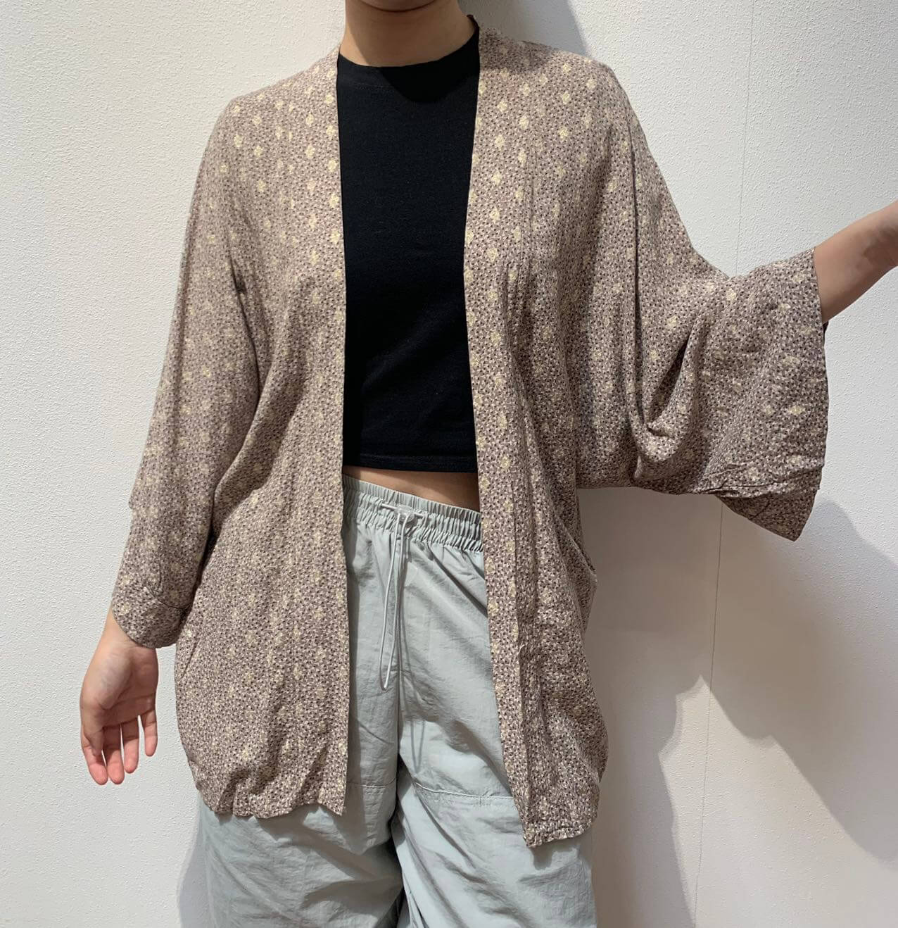 TEXTURED KIMONO WITHOUT BELT