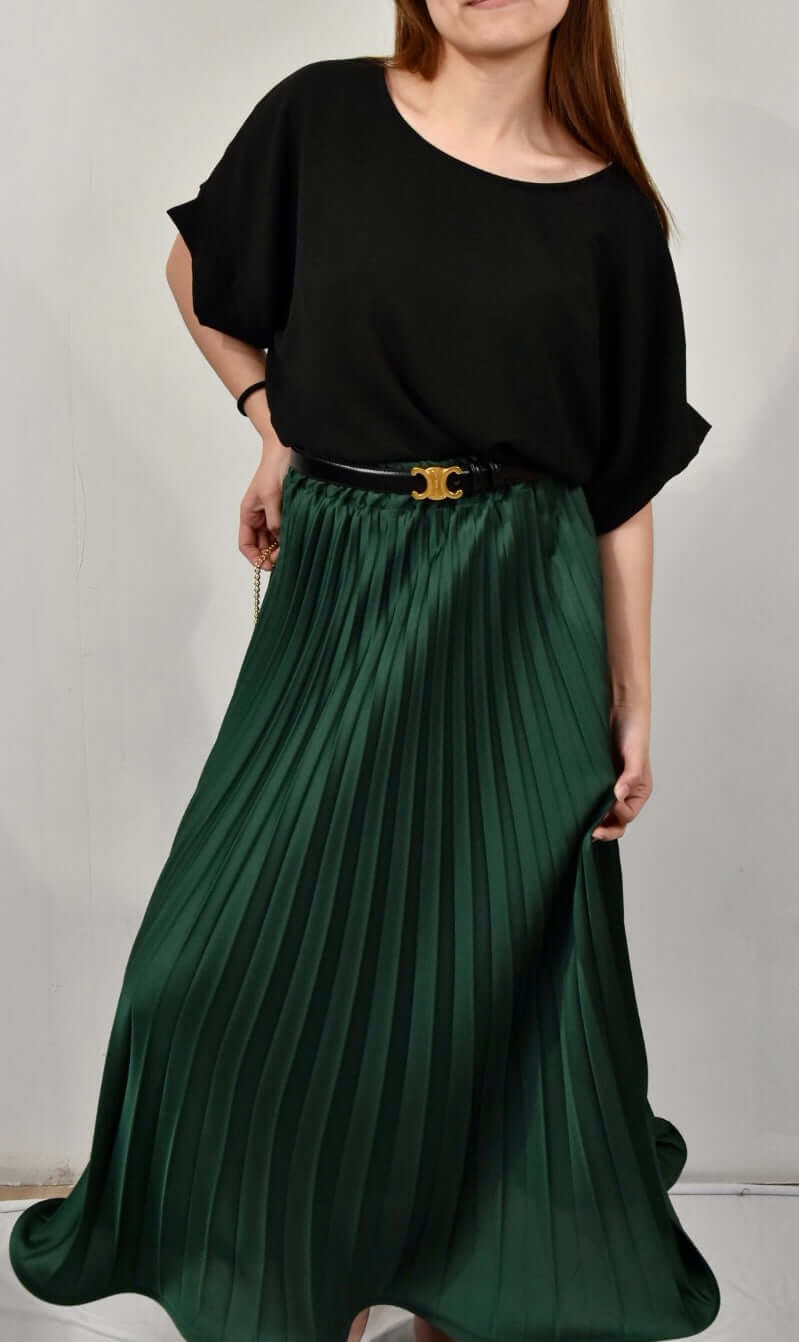 MIDI HIGHWAISTED PLISSE SKIRT